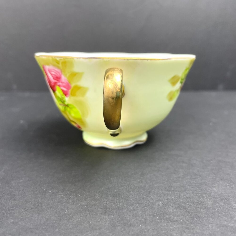 Set of 2 Lefton China 3071 Hand Painted Cup & Saucer Sets Pink Roses - Japan - Picture 11 of 14